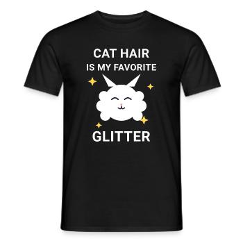 T-shirt Nuage mouton en poil de chat Pailleté - T-shirt homme - noir - Devant - AI Model Male 178 light (178cm)