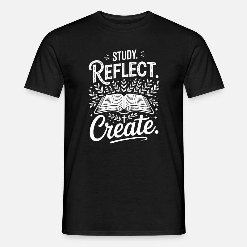 Study Reflect Create OpenBook Motif - Men's T-Shirt - black