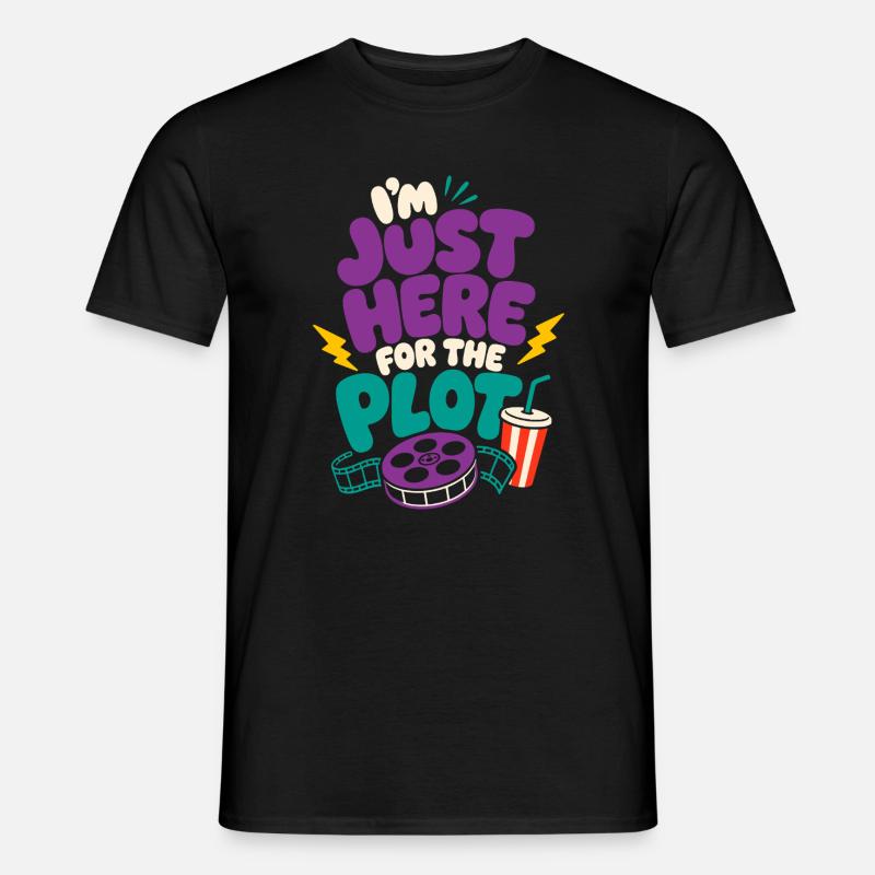 Just Here For The Plot - Men's T-Shirt - black