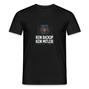 Kein Backup Kein Mitleid No Backup No Mercy - Männer T-Shirt - Schwarz - Vorne - AI Model Male 178 light (178cm)