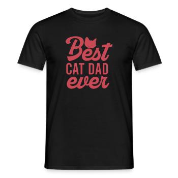 Meilleur papa chat de tous les temps - T-shirt homme - noir - Devant - AI Model Male 178 light (178cm)