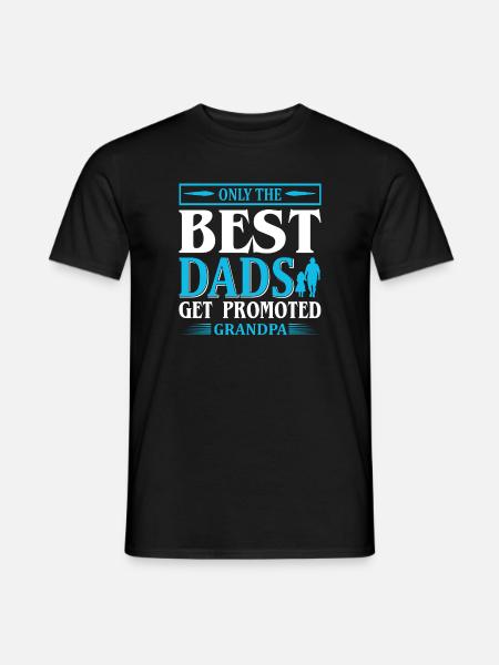 Best dads promoted grandpa - Men's T-Shirt - black