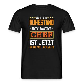 Ruhestand Chef Meine Frau - Männer T-Shirt - Schwarz - Vorne - AI Model Male 178 light (178cm)