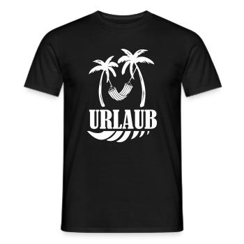Palmenurlaub Hängematte Design - Männer T-Shirt - Schwarz - Vorne - AI Model Male 178 light (178cm)