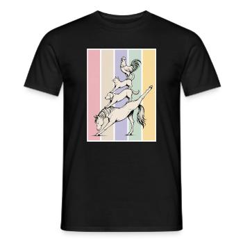 Yoga Animal Stack - Men's T-Shirt - black - Front - AI Model Male 178 light (178cm)
