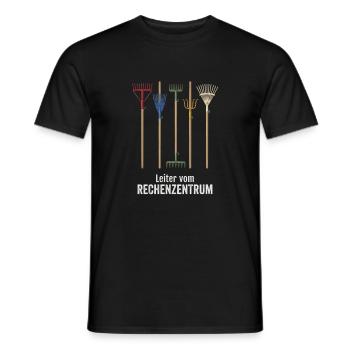 Leiter vom Rechenzentrum witzige Büro Sprüche - Männer T-Shirt - Schwarz - Vorne - AI Model Male 178 light (178cm)