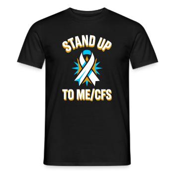 Stand Up To ME/CFS Schleife - Männer T-Shirt - Schwarz - Vorne - AI Model Male 178 light (178cm)