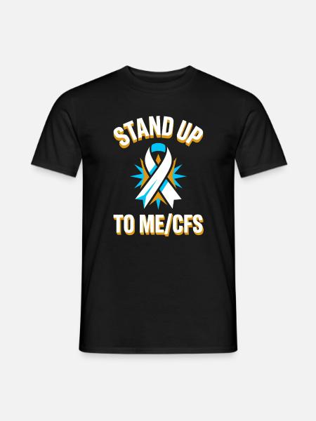 Stand Up To ME/CFS Schleife - Männer T-Shirt - Schwarz