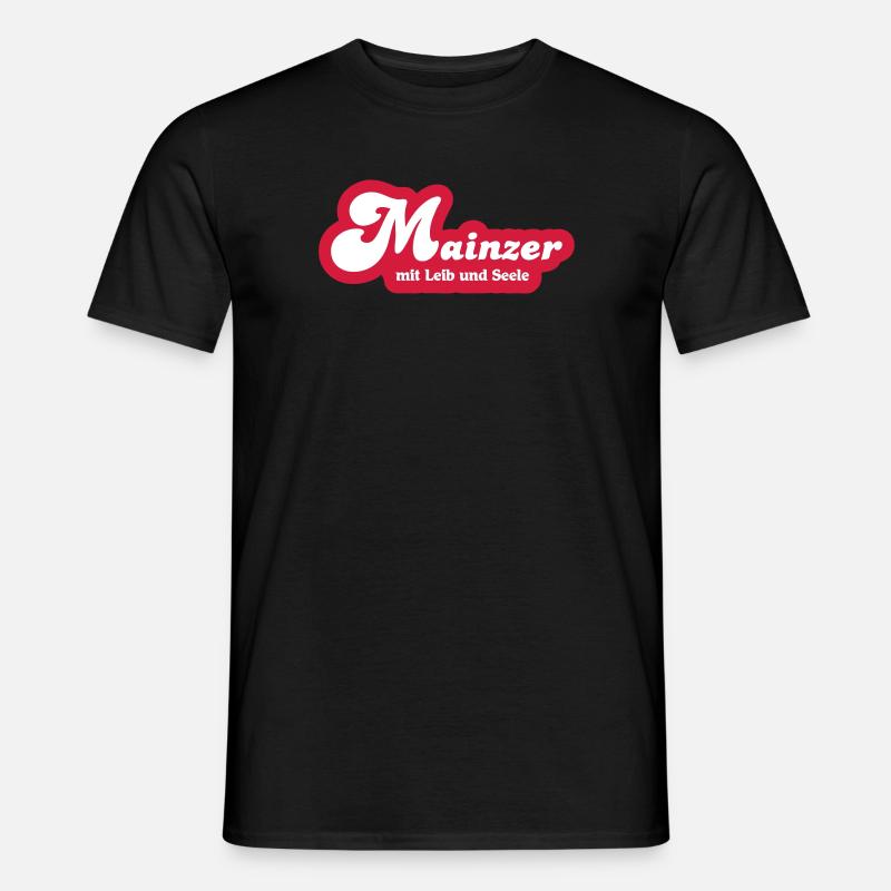 Mainzer-Mit Leib und Seele - Männer T-Shirt - Schwarz