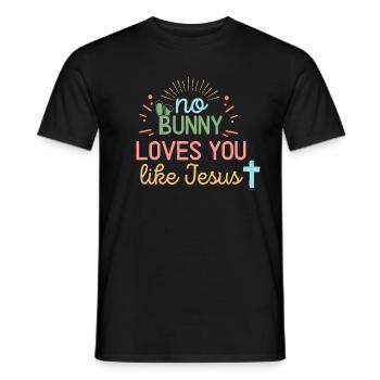 Personne ne vous aime comme Jésus Lapin de Pâques - T-shirt homme - noir - Devant - AI Model Male 178 light (178cm)