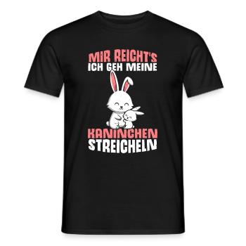 Mir reichts ich geh meine Kaninchen streicheln süß - Männer T-Shirt - Schwarz - Vorne - AI Model Male 178 light (178cm)
