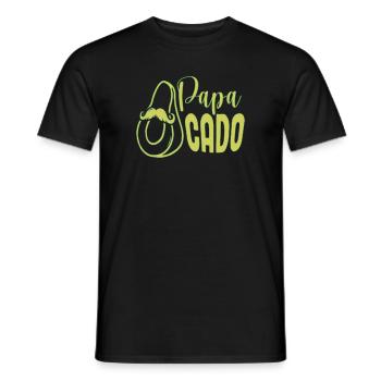 Papacado drôle de papa et avocat - T-shirt homme - noir - Devant - AI Model Male 178 light (178cm)