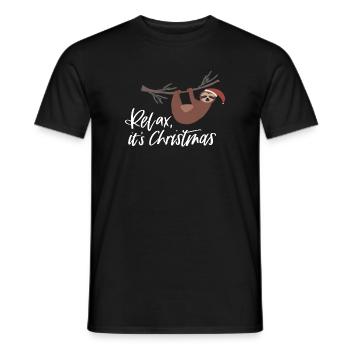 Entspannte Weihnachten - Männer T-Shirt - Schwarz - Vorne - AI Model Male 178 light (178cm)