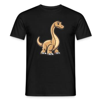 Dinosaurier brontosaurus Comic - Männer T-Shirt - Schwarz - Vorne - AI Model Male 178 light (178cm)