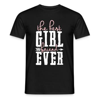 Girlfriend Girlfriend Couple - Men's T-Shirt - black - Front - AI Model Male 178 light (178cm)