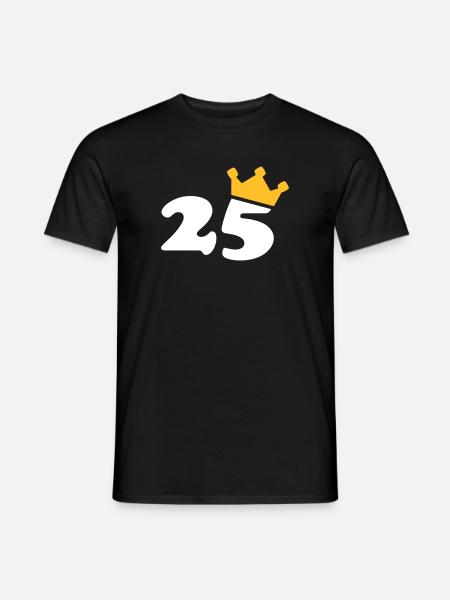 25 kroner 25 års fødselsdag 25 år - Mænd T-shirt - sort
