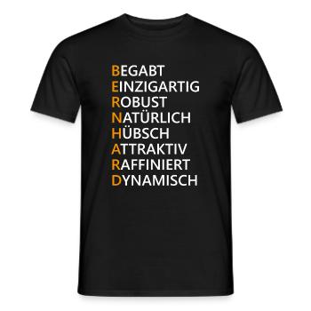 Bernhard Name Geschenk - Männer T-Shirt - Schwarz - Vorne - AI Model Male 178 light (178cm)