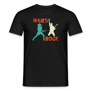 Hard Rock Gitarristen - Männer T-Shirt - Schwarz - Vorne - AI Model Male 178 light (178cm)