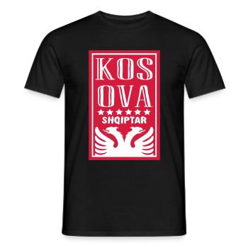 shqiptar design kosova - Men's T-Shirt - black - Front - AI Model Male 178 light (178cm)