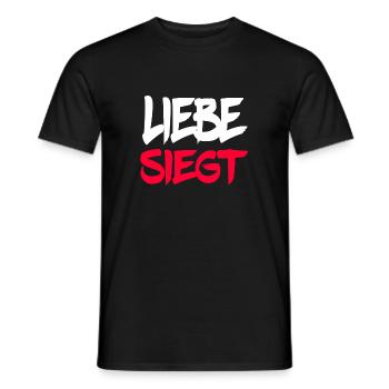 Liebe Siegt - Männer T-Shirt - Schwarz - Vorne - AI Model Male 178 light (178cm)