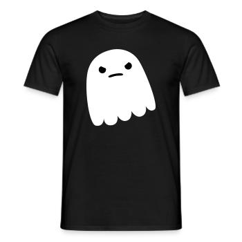 Very unhappy ghost (angry Ghost) - Men's T-Shirt - black - Front - AI Model Male 178 light (178cm)