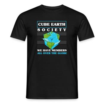 Funny Cube Earth Society Gift Members All Over The - Männer T-Shirt - Schwarz - Vorne - AI Model Male 178 light (178cm)
