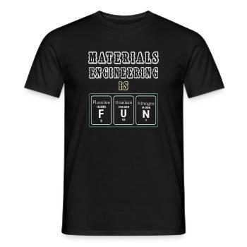 Materials Engineering Is Fun - Men's T-Shirt - black - Front - AI Model Male 178 light (178cm)