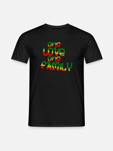 One Love One Family - Men's T-Shirt - black