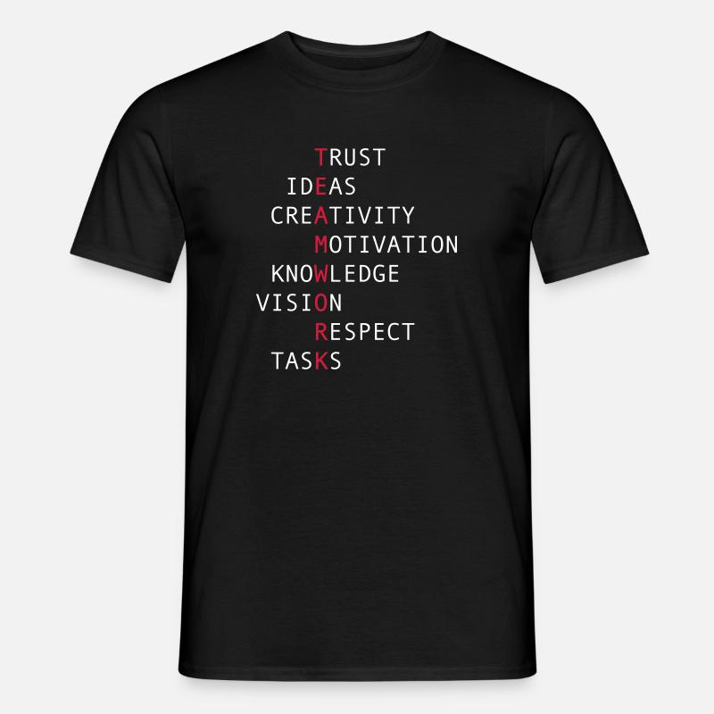Teamwork - Männer T-Shirt - Schwarz