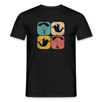 Paragliding - Men's T-Shirt - black - Front - AI Model Male 178 light (178cm)