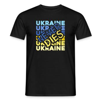 UKRAINE support Selenskyj slava ukraini - Männer T-Shirt - Schwarz - Vorne - AI Model Male 178 light (178cm)