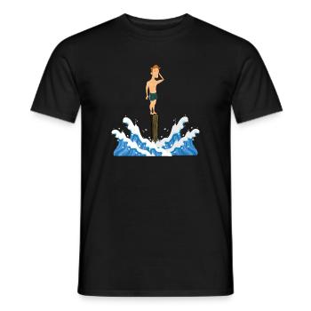 l'épreuve des poteaux - T-shirt homme - noir - Devant - AI Model Male 178 light (178cm)