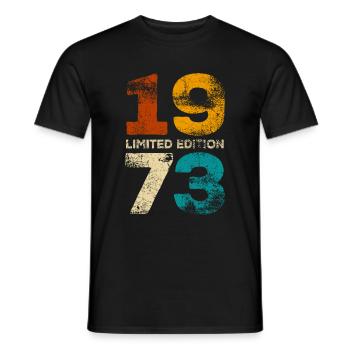 Limited Edition 1973 Geburtstag Geschenk - Männer T-Shirt - Schwarz - Vorne - AI Model Male 178 light (178cm)
