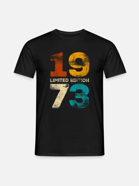 Limited Edition 1973 Geburtstag Geschenk - Männer T-Shirt - Schwarz