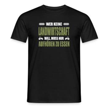Bauernproteste 2024 Bauerndemo Bauernprotest Demo - Männer T-Shirt - Schwarz - Vorne - AI Model Male 178 light (178cm)