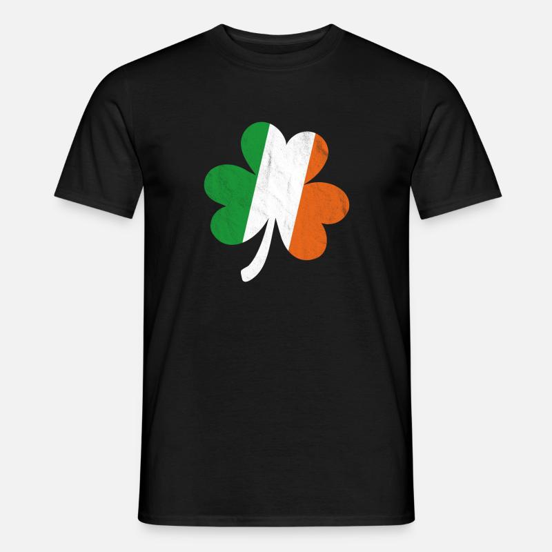 Kleeblatt Irische Flagge - Männer T-Shirt - Schwarz