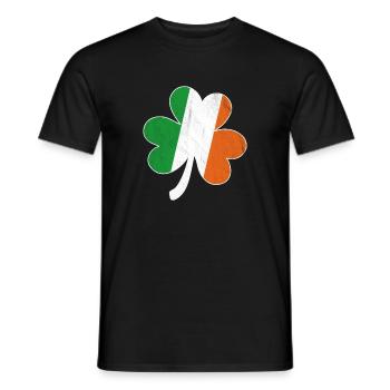 Kleeblatt Irische Flagge - Männer T-Shirt - Schwarz - Vorne - AI Model Male 178 light (178cm)