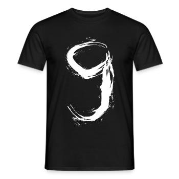 Number 9 number nine graphique vectoriel blanc - T-shirt homme - noir - Devant - AI Model Male 178 light (178cm)