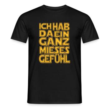 Film-Zitat Sci-Fi hab da ein ganz mieses Gefühl - Männer T-Shirt - Schwarz - Vorne - AI Model Male 178 light (178cm)