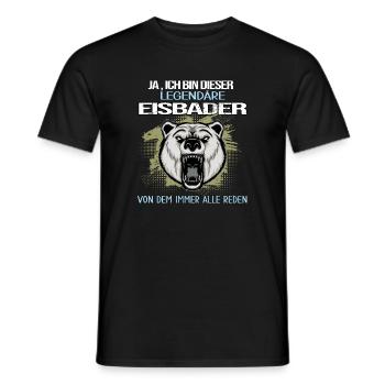 winterbader kälteresistent legendäre eisbader - Männer T-Shirt - Schwarz - Vorne - AI Model Male 178 light (178cm)