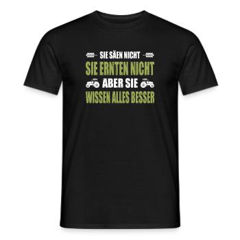 Sie Säen Nicht Sie Ernten Nicht Landwirt Demo - Männer T-Shirt - Schwarz - Vorne - AI Model Male 178 light (178cm)