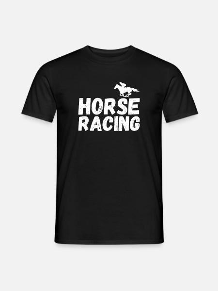 Horse Racing T Shirt Design - Men's T-Shirt - black