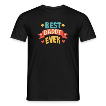 Father's Day Best Daddy Ever Dad Gift - Men's T-Shirt - black - Front - AI Model Male 178 light (178cm)