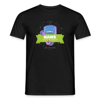 Hans the Robot - T-shirt homme - noir - Devant - AI Model Male 178 light (178cm)