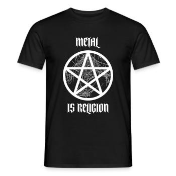 Heavy Metal Disant Pentagramme Satan - T-shirt homme - noir - Devant - AI Model Male 178 light (178cm)