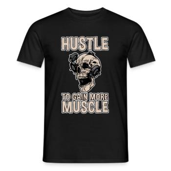Hustle pour gagner plus de muscle 2 - T-shirt homme - noir - Devant - AI Model Male 178 light (178cm)