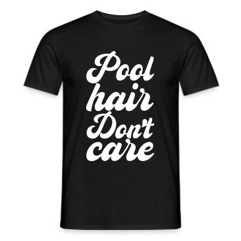 Les cheveux de la piscine ne s’en soucient pas - T-shirt homme - noir - Devant - AI Model Male 178 light (178cm)