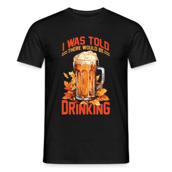 On m’a dit qu’il y aurait de l’alcool 41 - T-shirt homme - noir - Devant - AI Model Male 178 light (178cm)