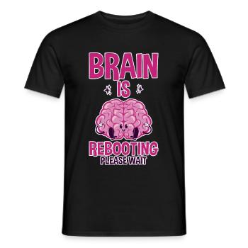 Le cerveau redémarre S’il vous plaît attendez 2 - T-shirt homme - noir - Devant - AI Model Male 178 light (178cm)