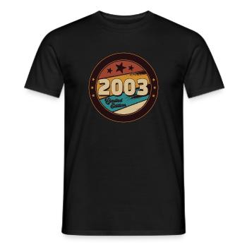 2003 - Men's T-Shirt - black - Front - AI Model Male 178 light (178cm)